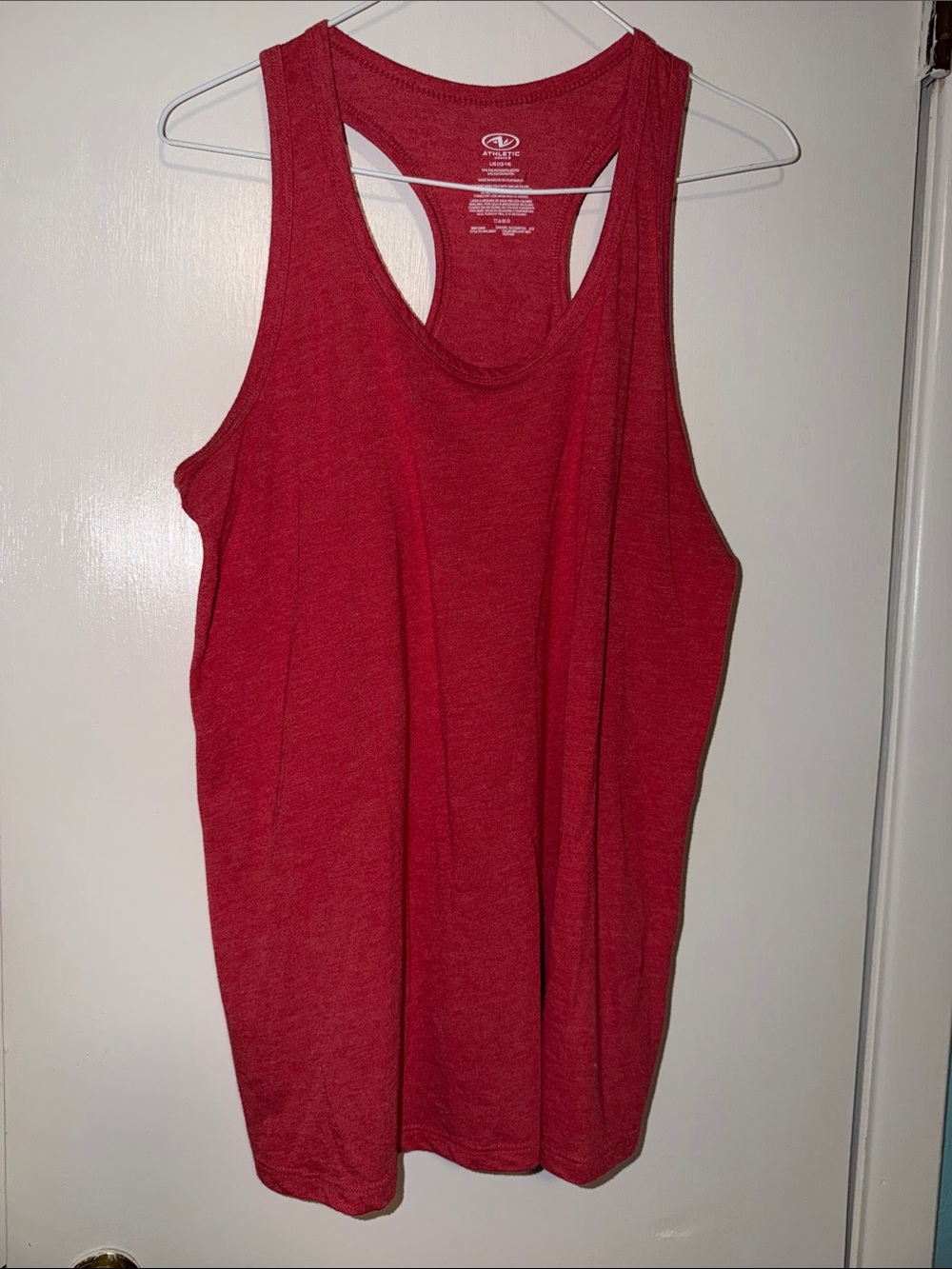 Athletic Works Red Racerback Tank Top
